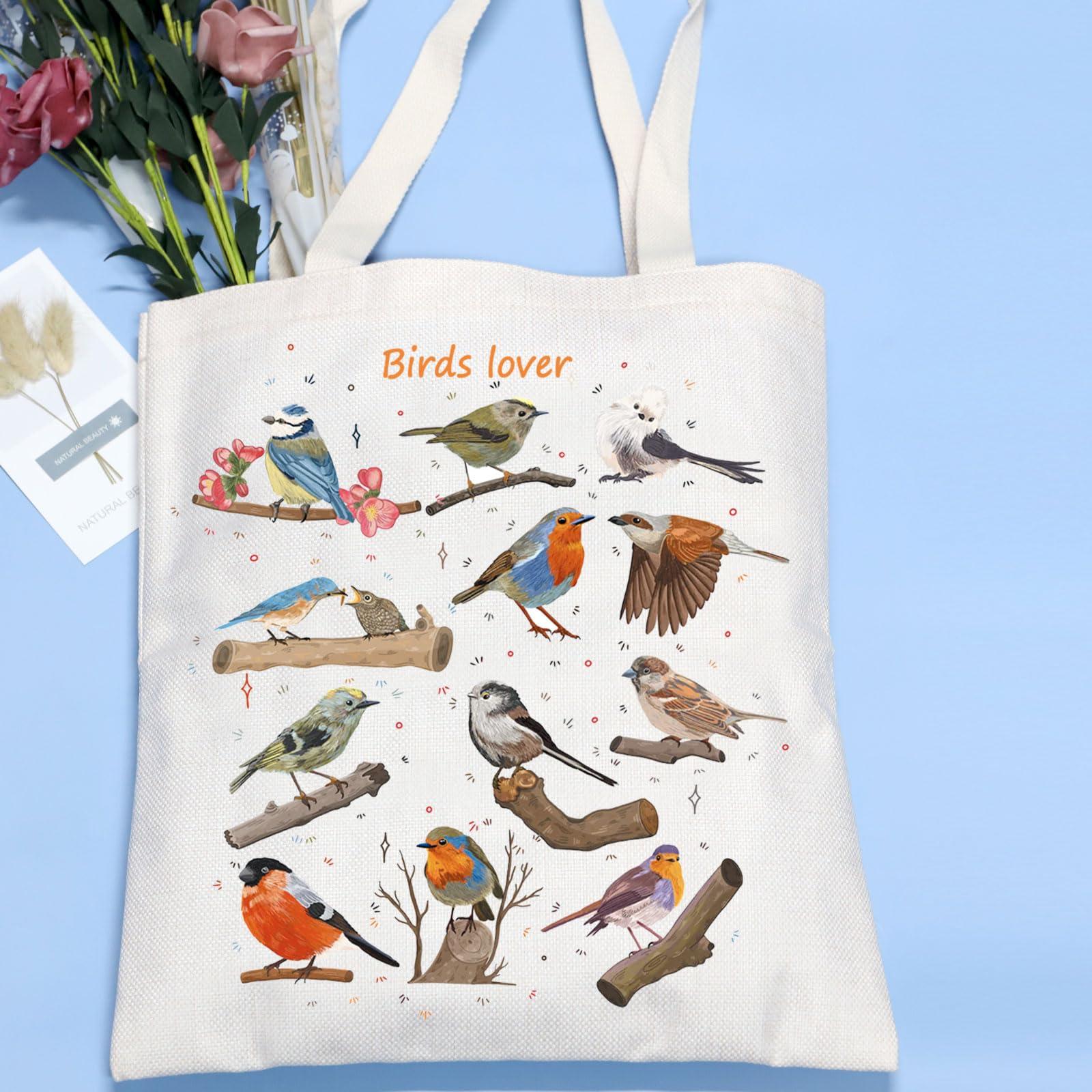 VAMSII VAMSII Bird Lover Gifts Bird Watching Tote Bag Birdwatcher Birder Gift Ornithologist Gift Bird Nerd Gift Birds Watching Lover Gift (Bird Watching Bag)