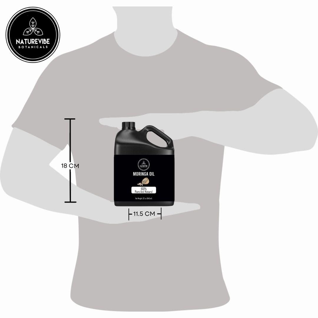 Naturevibe Botanicals Naturevibe Botanicals Moringa Oil 32 Ounces | 100% Pure and Natural | Great for Skin Care and Hair Care