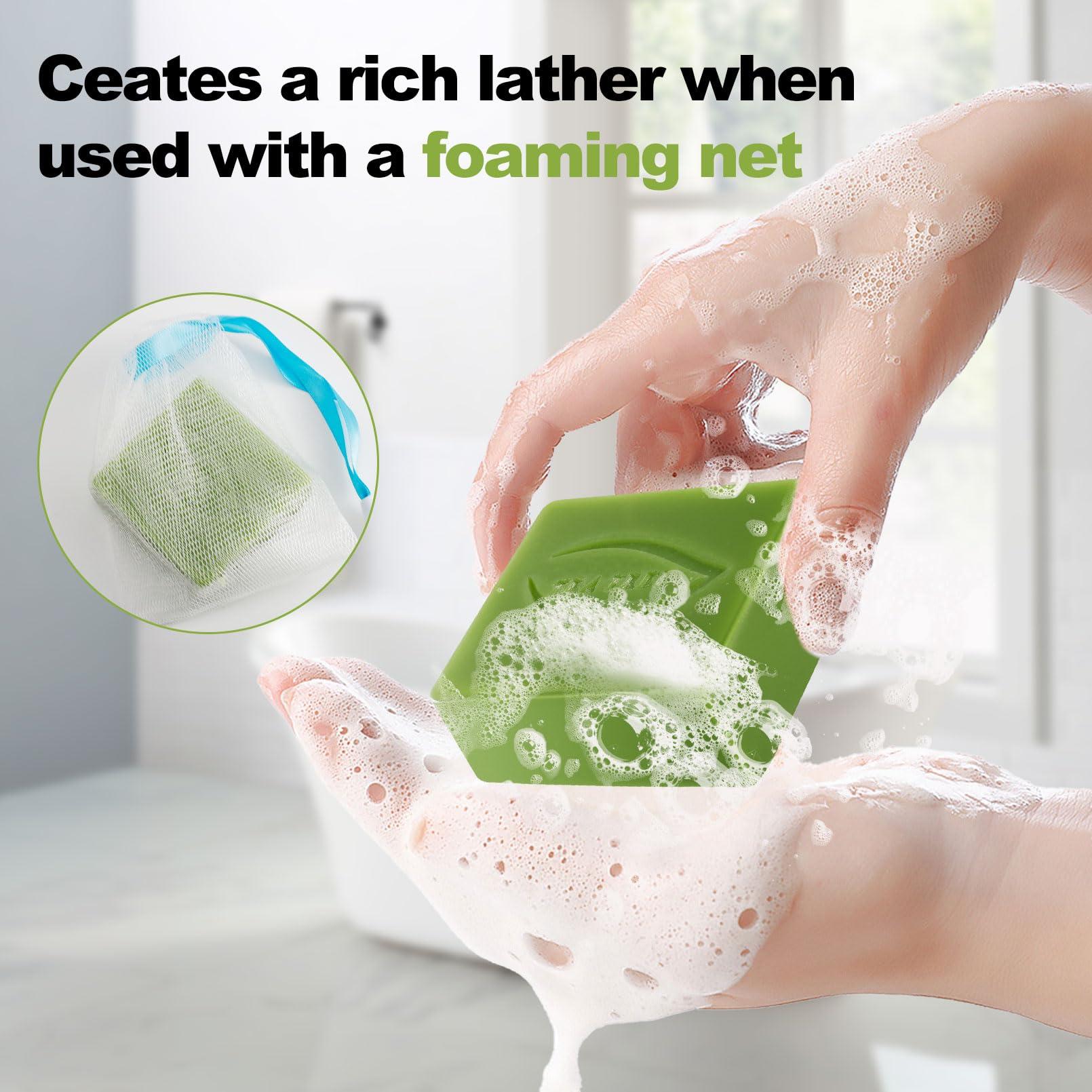 Bgtecho Bgtecho 4 PCS Yoni Soap Bars,Yoni Bar Soap for Women,Yoni Care Soap,Yoni Wash Eliminates Odor Ph Balance,Natural Yoni Care Bar with Bubble Foam Net 3.53 OZ/100g(Tea Tree)