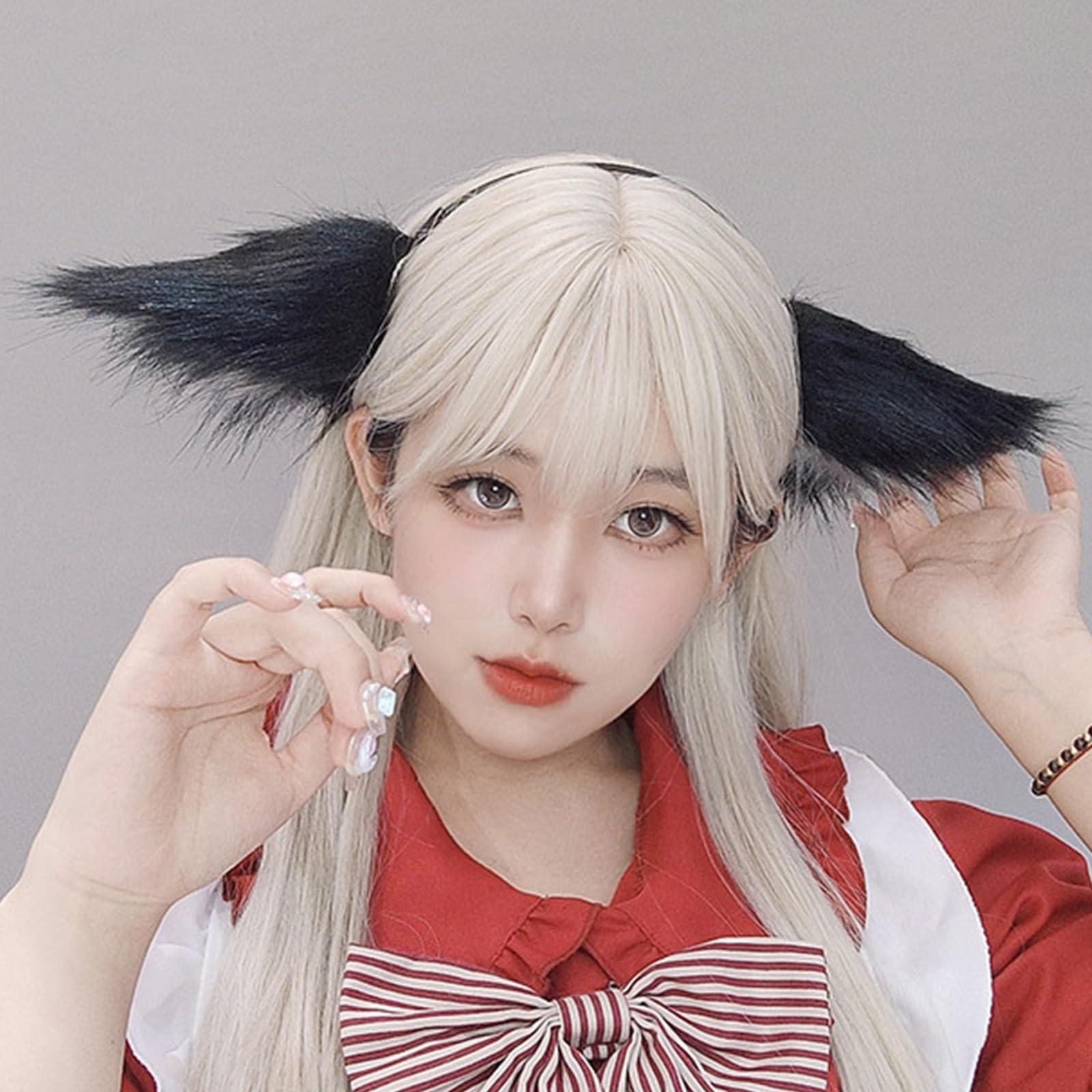 YIFULIN YIFULIN Plush Anime Ear Headband Anime Maid Hairhoop Cosplay Costume Halloween Party Headwear Women ComicsShow Headwear