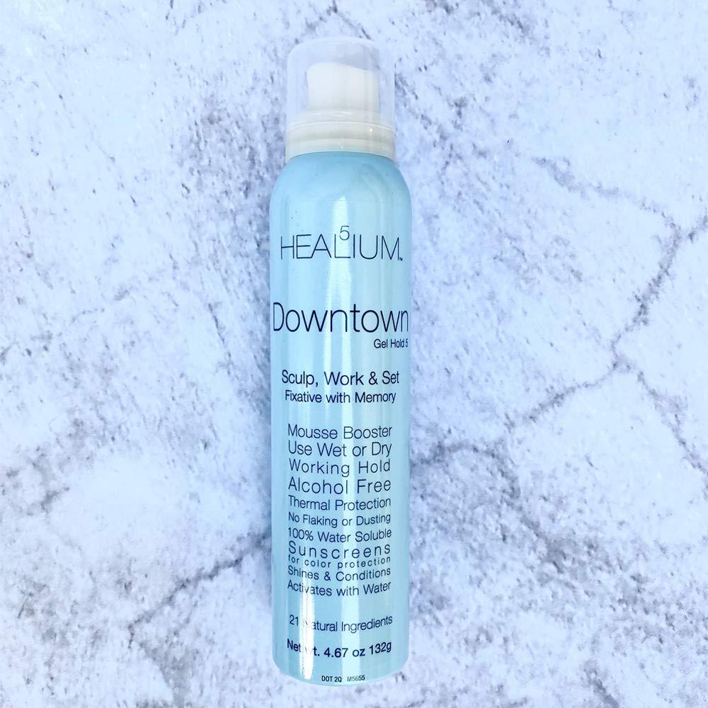 Healium Hair Downtown Gel by Healium Hair 4.67 oz - Color Lock Sunscreen Shield Humidity Control Silk Shine Enhancing Technology – Flexible Hold Product for Men, Women, Curly, Frizzy, Fine, Thin Textures