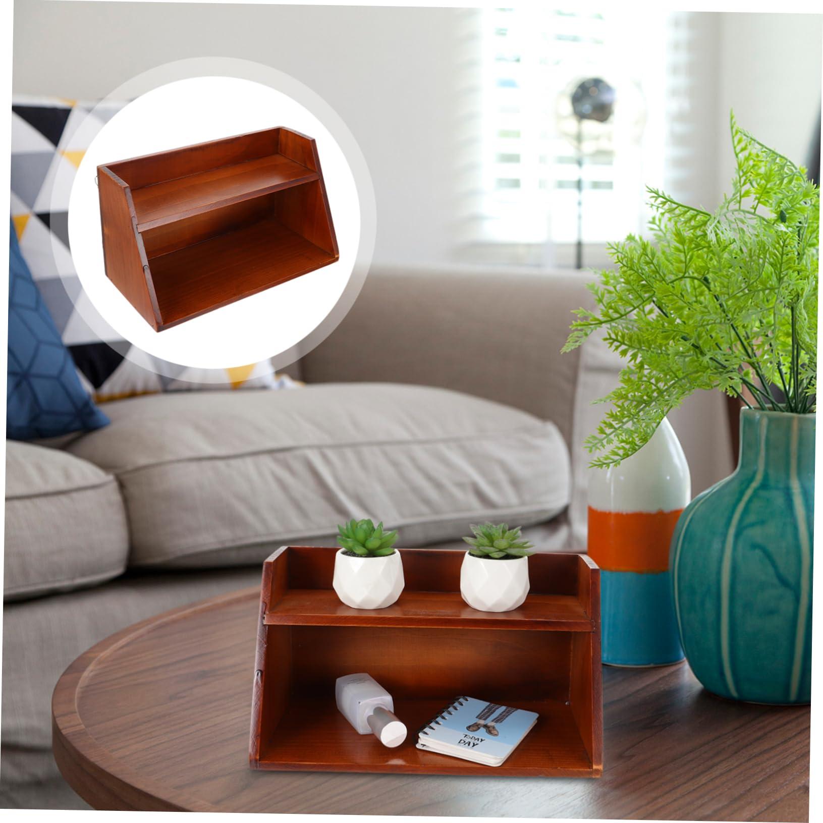 POPETPOP POPETPOP 1pc Multi-layer Shelf Bin Marker Organizer Organiser Mouse Computer Desktop Pantry Pen Holder for Desk Make Dividers Accessories Unique Foil Storage Shelving Cosmetics Rack Wood