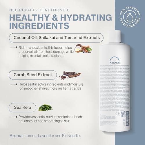 NEUMA Neuma Neu Repair Conditioner 32 Fl. Oz. Sulfate Free Paraben Free Repairing Conditioner - Fortifies, Revitalizes, Strengthens, Nourishes, Moisturizes, Lemon, Lavender & Fir Needle Scent