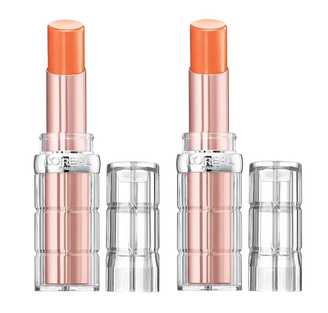 Loreal Pack of 2 L\'Oreal Paris Colour Riche Plump and Shine Lipstick, Nectarine Plump 101
