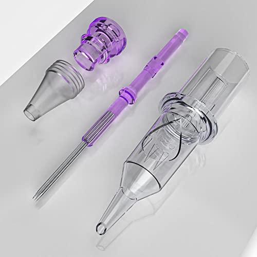 Wormhole Tattoo Wormhole Tattoo Cartridge Needles, 50pcs #10 Standard Mixed Sizes Disposable Tattoo Needles 5RL 7RL 9RL 5RS 7RS 9RS 15M1 21M1 15RM 21RM for Tattoo Pen Cartridge Machine (#10 RL&RS&M1&RM)