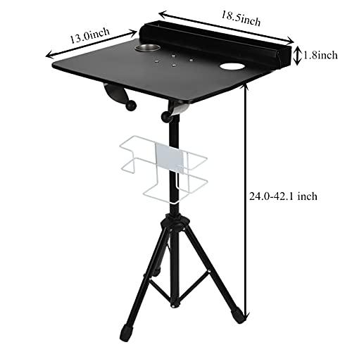 Zoternen Tattoo Workstation, Height Adjustable Salon Service Tray Portable Detachable Tripod Stand Tattoo Desk Table Tattoo Mobile Work Station Stand for Beauty Salon Tattoo Equipment
