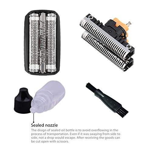 USonline911 Shaver Foil&Cutter w/Rozor Shaver Oil+ Clean Brush for Braun 31S 31B 5000 6000 Series 3 350 360 380 5612 5770 6520