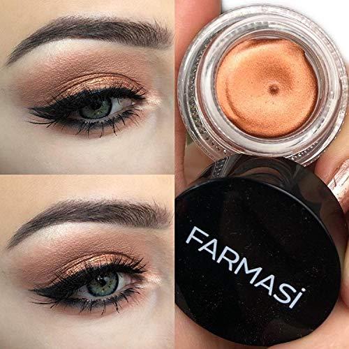 FARMASi FARMASi Long Lasting Creamy Eyeshadow, Eye Makeup With Crease- Resistant Ingredients, Ultra Pigmented in Matte, Shimmer and Waterproof Finishes, 0.1 fl. oz. / 3 ml (Red Glaze)
