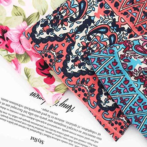 Bohend Bohend Boho Button Headband Wide Stretchy Daily Use Knotted Headwear Sport Athletic Yoga Gym Hair Accessories for Women and Girls(3pcs) (A)