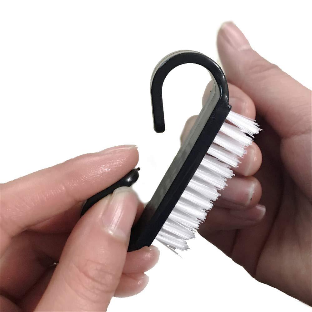 Suxgumoe Nail Brush,20 Pieces Black Handle Nail Cleaning Brushes Fingernail Brushes Hand Wash Brush for Toes and Nails Cleaning