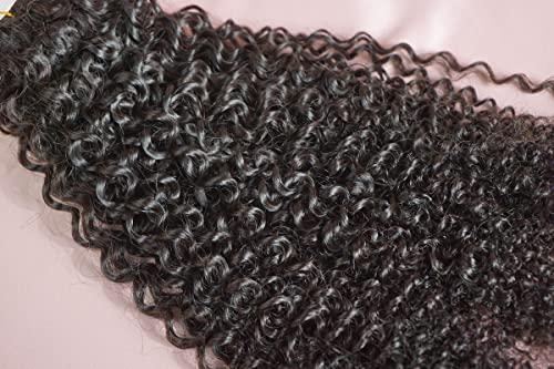 LANMINGO Kinky curly tape in hair extensions 40pcs tape ins for black women natural black real human hair 3c Afro kinky curly invisible strong tape on hair extension (26INCH)