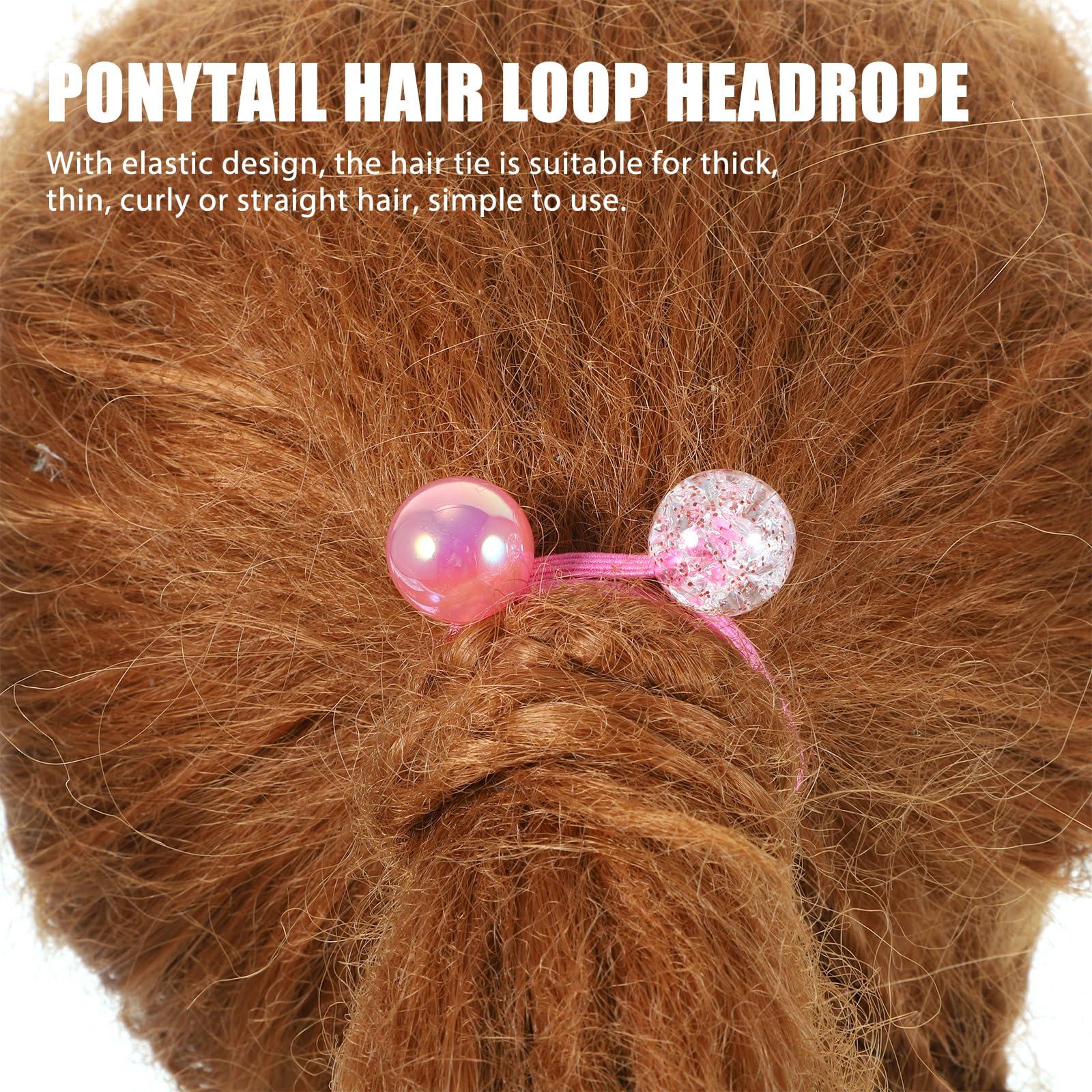 DOITOOL 14PCS Ball Hair Ties, Bubble Ponytail Holders for Kids Girls Children Women Baby Toddlers, Twin Bead Colorful Elastic Hair Accessories, Cute Hair Bands with Balls