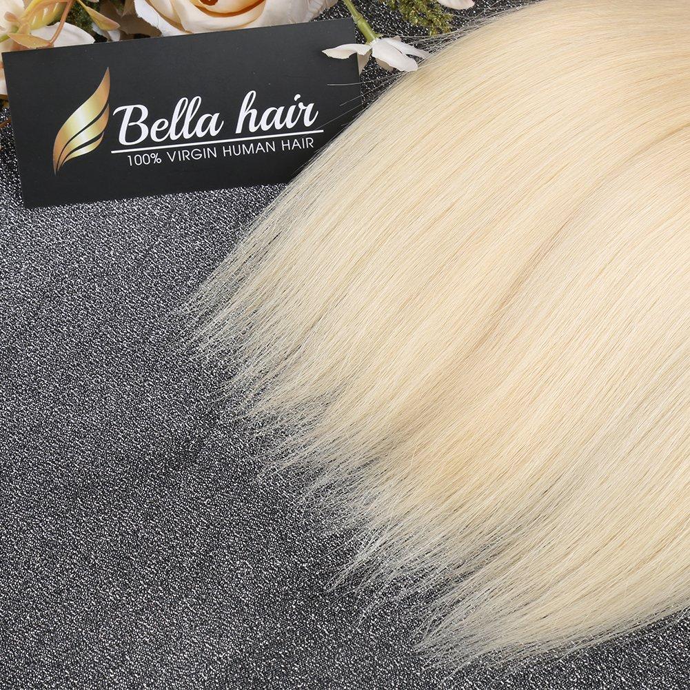 Bella Hair Bella Hair Unparalleled Quality Brazilian Virgin Hair Sleek Straight, 613 Russian blonde Remy human hair bundles (26”28”)