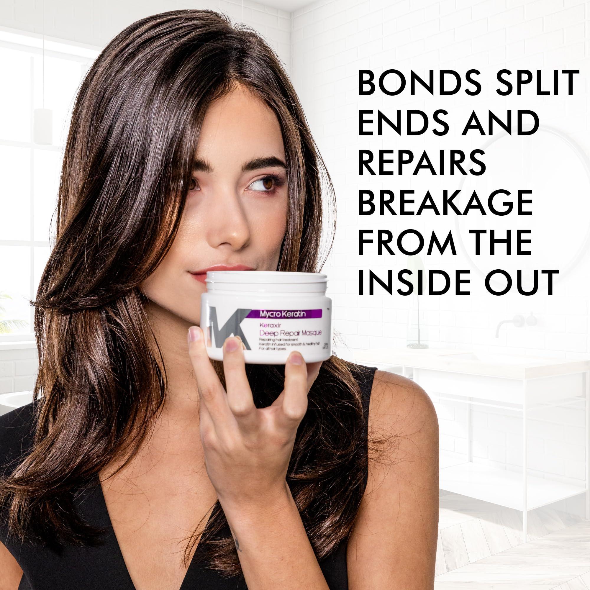 MK MYCRO KERATIN Mycro Keratin Keraxir Bonding Repair Hair Treatment-Hair Mask for Damaged Dry Hair, Deep Conditioner Hair Treatment for All Hair Types (16.9 oz)