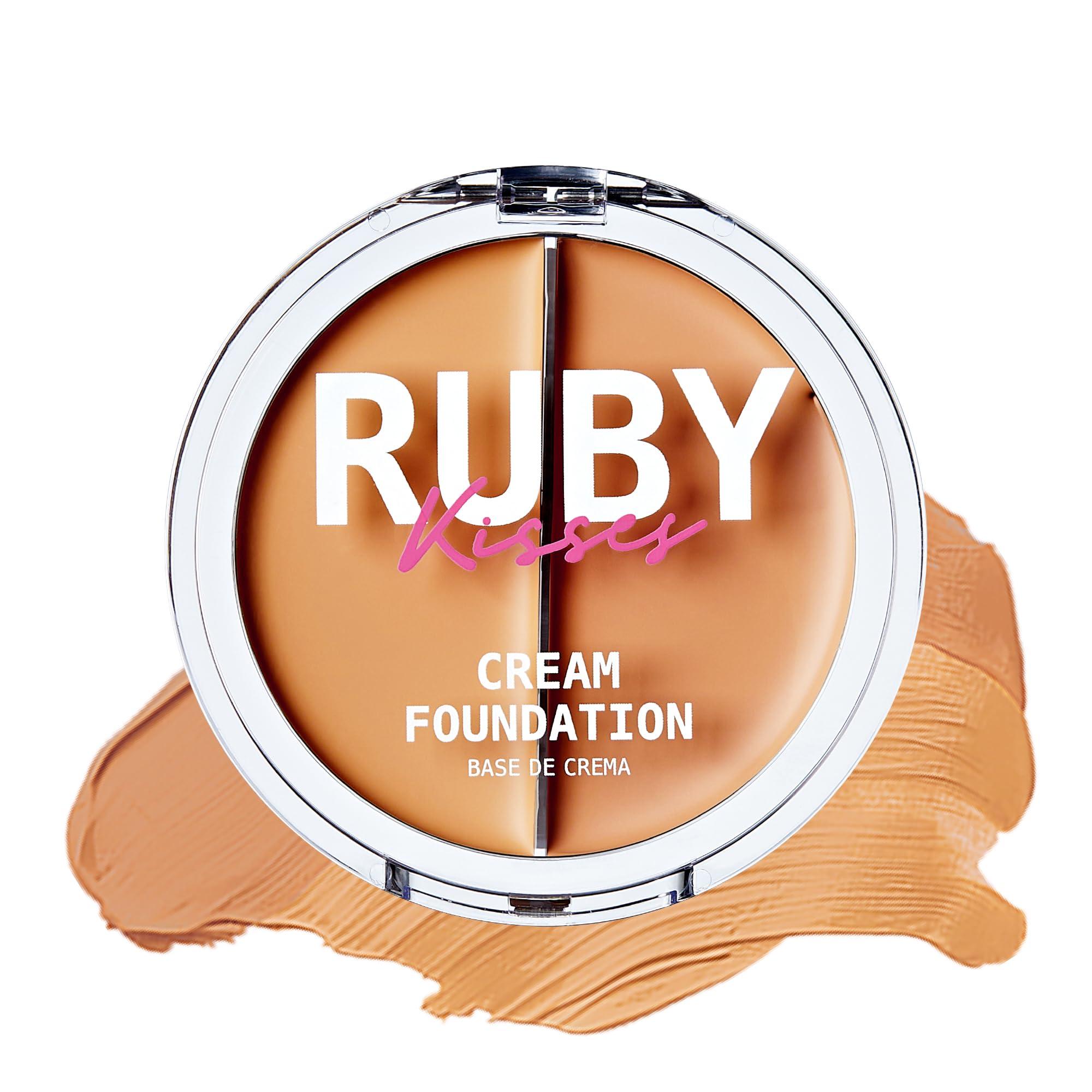 Ruby Kisses Ruby Kisses 3D Face Creator Cream Foundation & Concealer, 12 Hours Long Lasting, Medium to Full Coverage, Non-Greasy, Ideal for Makeup & Contour Palette (Level 4)