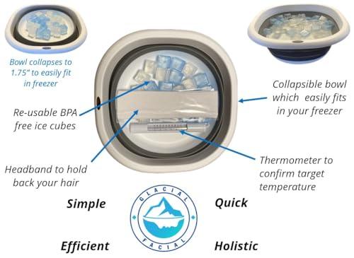 Generic Glacial Facial Ice Water Face Plunge Kit, Chemical Free, Face Mask Alternative For Smooth skin