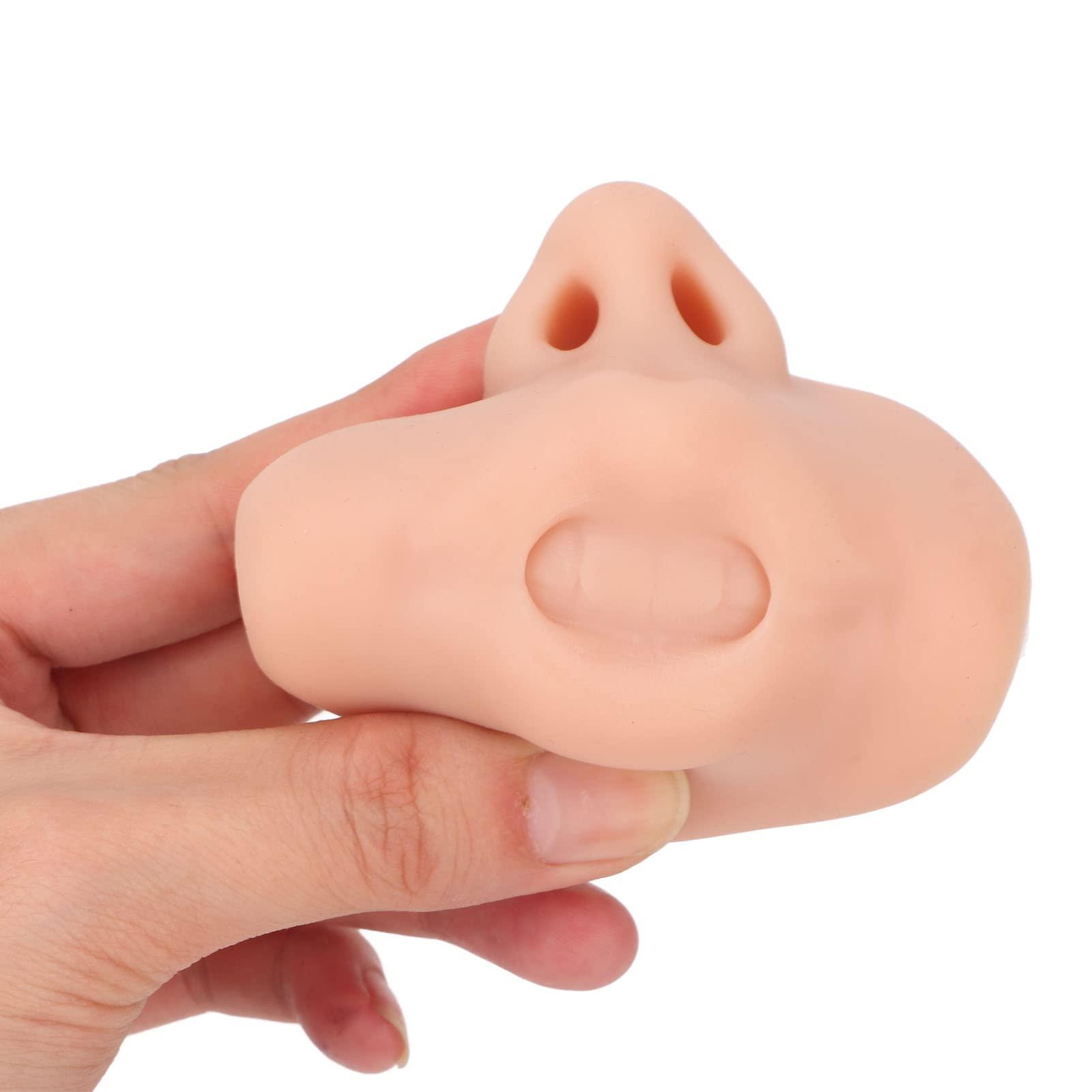 Naroote Silicone Body Parts, Piercing Practice Kit, Fake Nose Piercing Practice Body Parts with Mouth Soft Imitation Nose Model Reusable Nose Displays Fake Body Parts for Piercing Practice