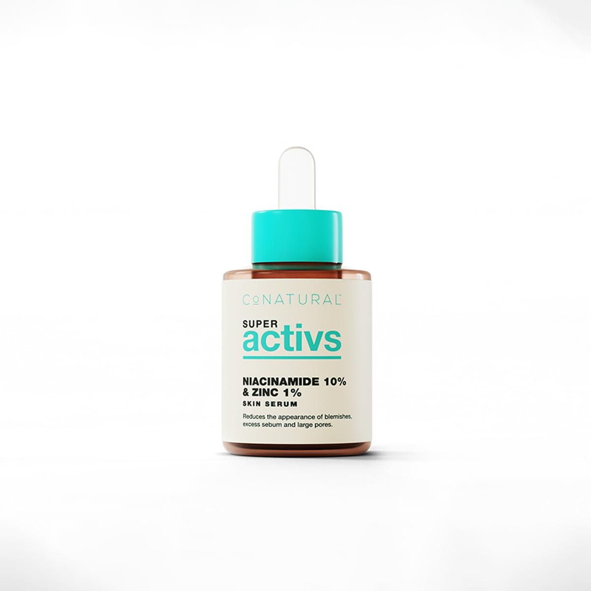 conatural Conatural Niacinamide Serum 30ml 10% + Zinc 1% - Anti-Aging Skin Serum & Pore Minimizer, Vitamin Serum for Skin, Glowing Complexion, Effective Solution for Open Pores & Large Pores Reduction