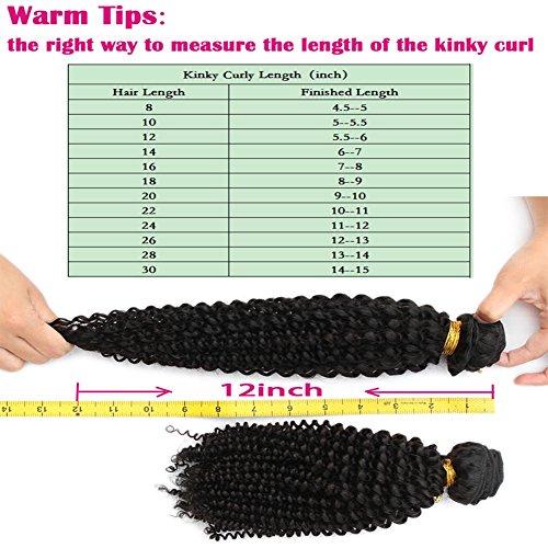 Liberty Liberty Hair 16inch 100% Virgin Mongolian Kinky Curly Natural Human Hair Extensions 5A Quality Colour 1B