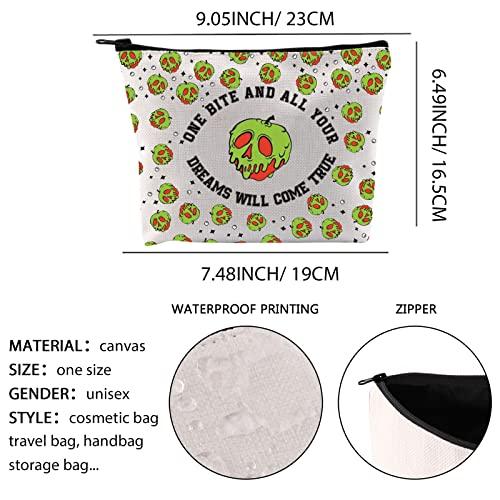 XYANFA XYANFA Poisoned Apple Makeup Pouch Bag Poison Apple Cartoon Movie Gift Poison Villains Inspired Gift Villains Fan gift (dreams will come true)