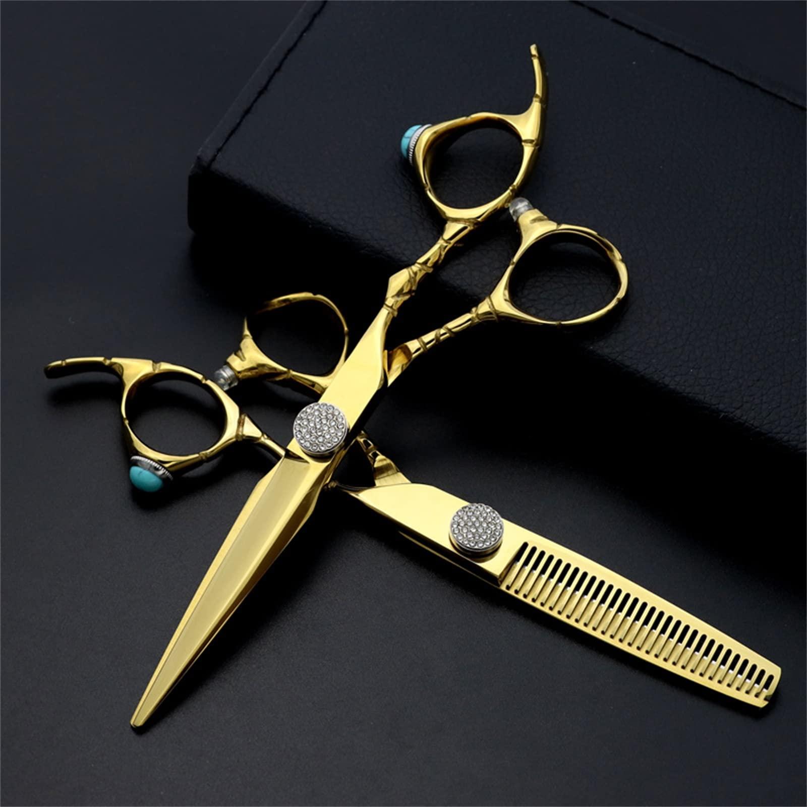 UNDIFY Hair Cutting Scissors Thinning Shears Kit, Professional Hair Scissors, 6 inch, Extremely Sharp Blades, Salon Razor Edge Scissor, Japanese 440C Stainless Steel, for Hair for Women Men Kids Pet