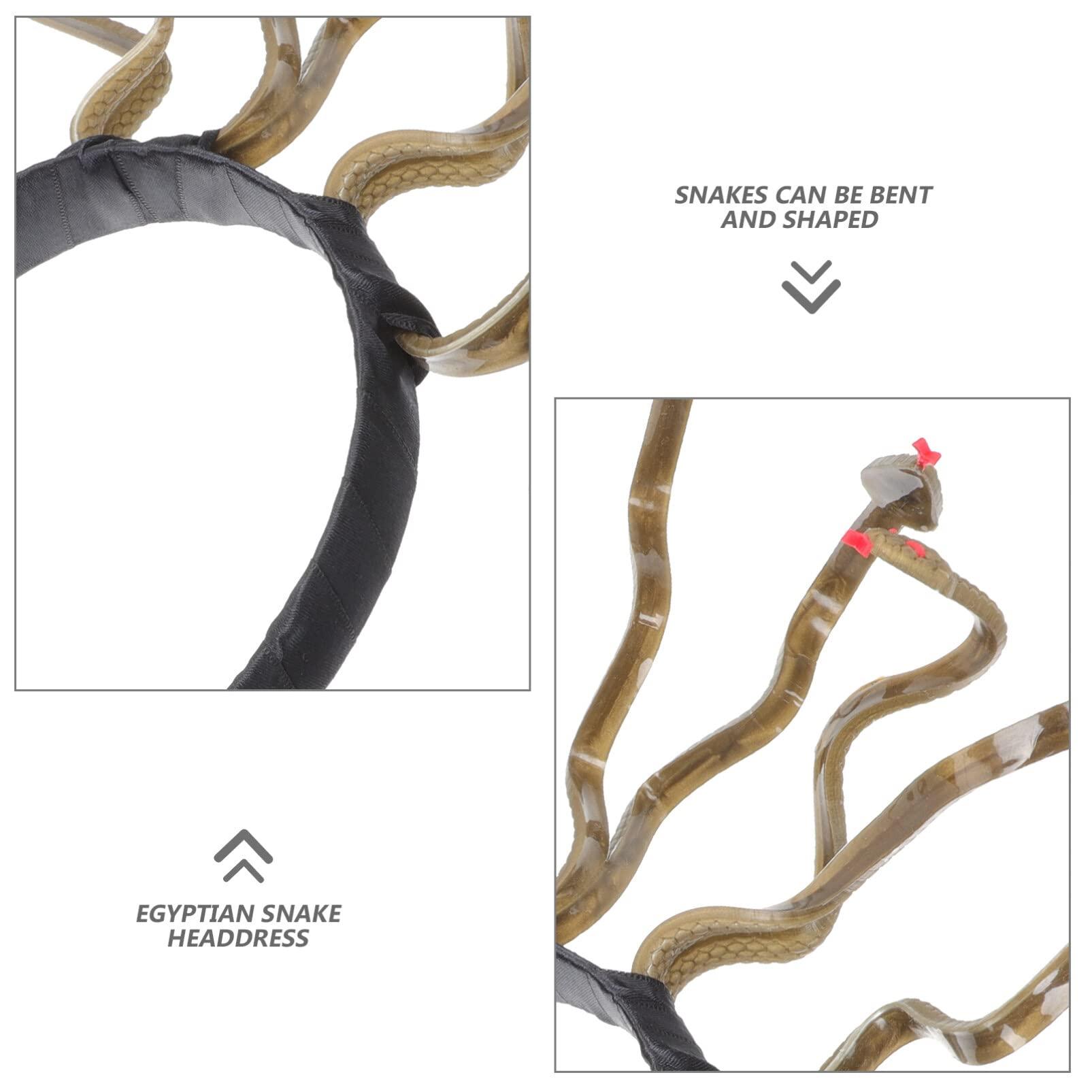 Beaupretty Beaupretty Snake Headband Medusa Headpiece Halloween Snake Headband Goddess Headband Medusa Headdress Greek Goddess Cosplay Costume Accessory for Women Bronze