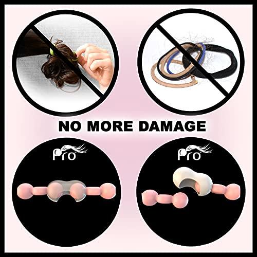 PRO PRO Hair Tie - Easy-Release Clasp - Secure Hold - No Damage - Great for ANY Active Lifestyle (Sunshine Pack of 8)