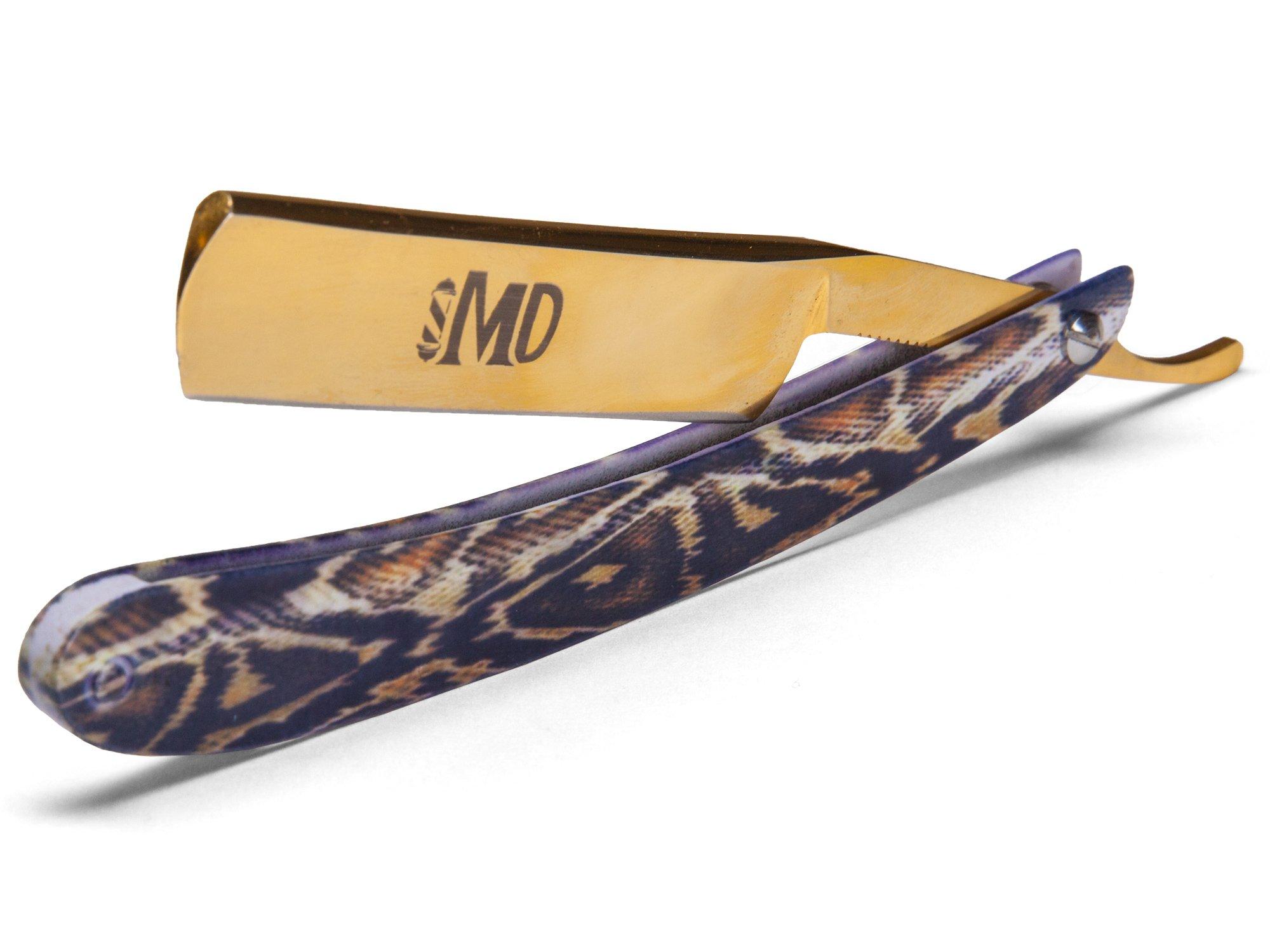 MD Barber ~SHAVE READY~ MD Diamondback Straight Razor (Gold)