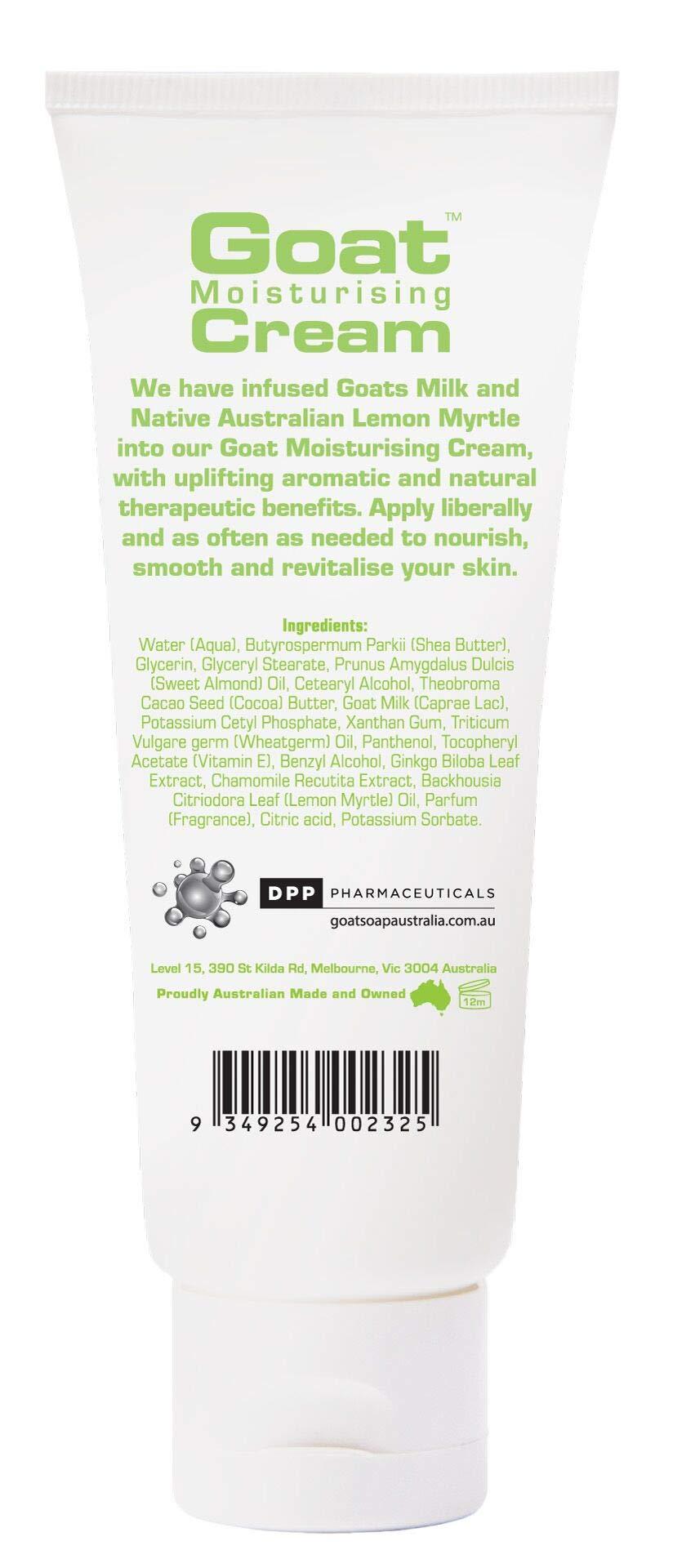 GOAT NATURAL Goat Moisturising Cream 3.3oz (Lemon Myrtle (1 Pack), 1 Count)