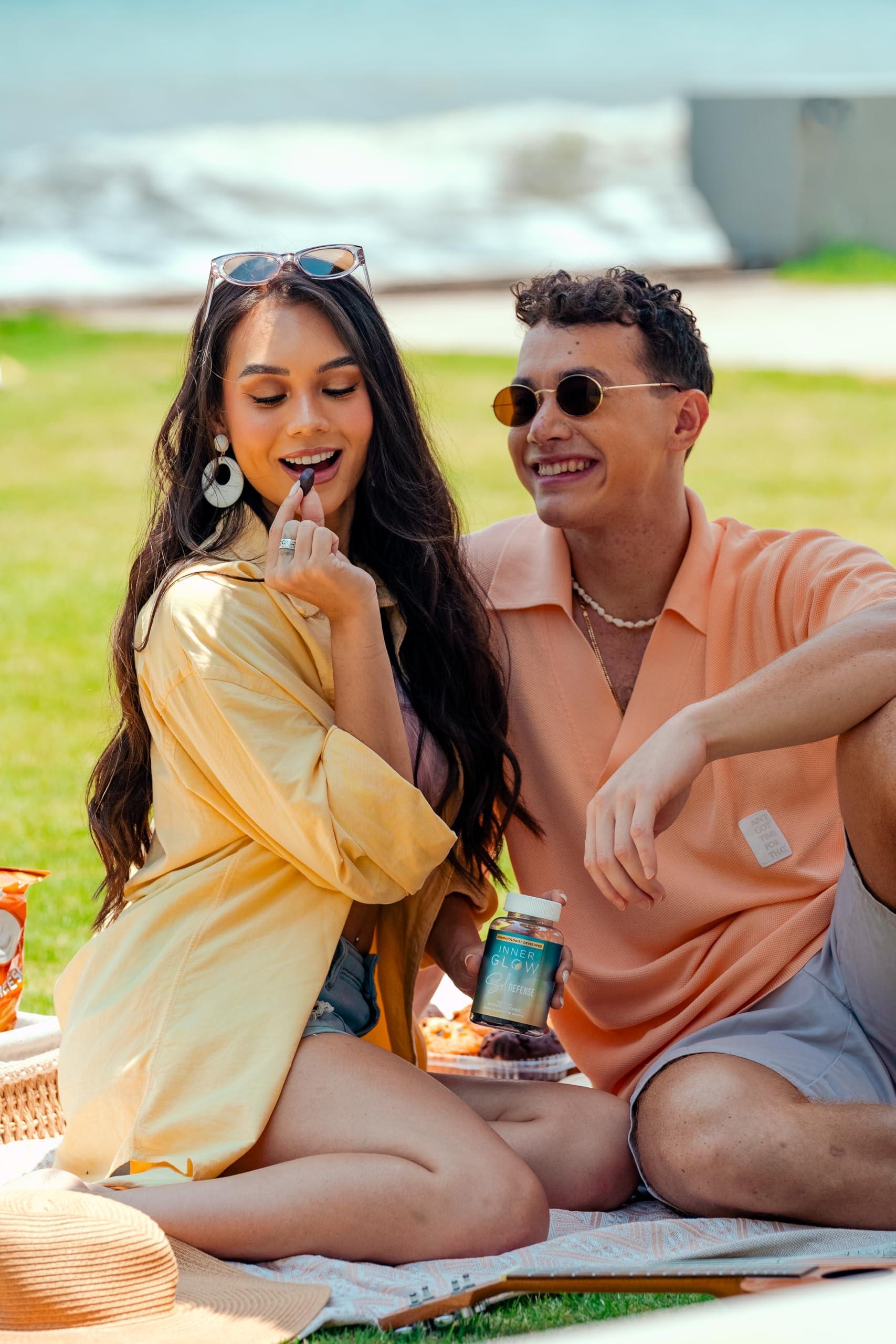 Inner Glow Inner Glow Sol Defense Gummies - Dermatologist and Plastic Surgeon developed to fight photoaging, Polypodium Leucotomos and Niacinamide