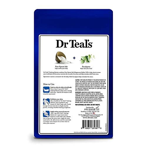 Dr Teal's Dr. Teal's Pure Epsom Salt Soaking Solution Gift Set (3 Pack, 3lbs ea.) - Soothe & Sleep Lavender, Relax & Relief Eucalyptus with Spearmint, Wellness Therapy with Rosemary & Mint