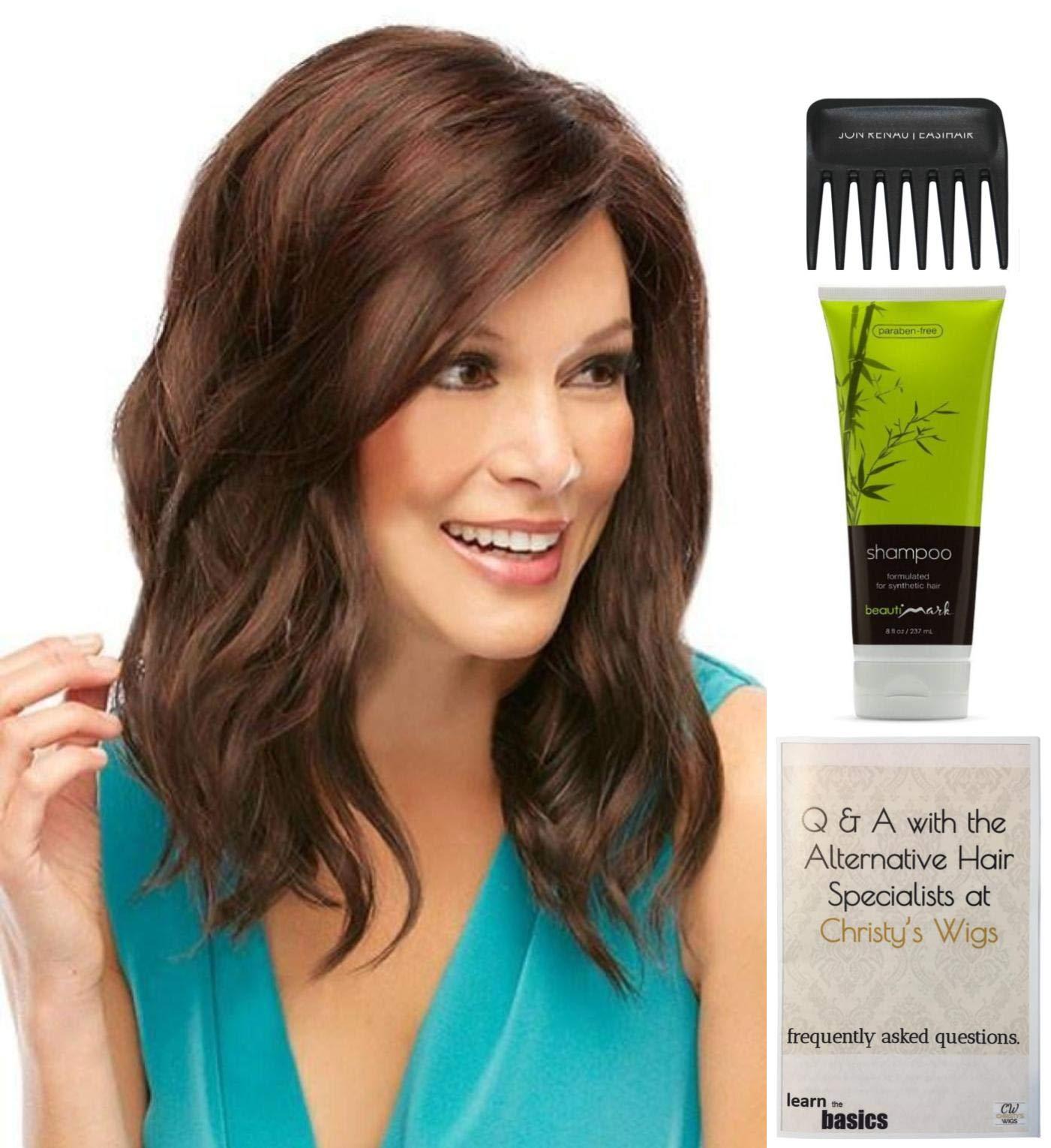 Jon Renau & Christy\'s Wigs Bundle - 4 items: Heidi Wig by Jon Renau, Christy\'s Wigs Q & A Booklet, BeautiMark Synthetic Shampoo & Wide Tooth Comb - Color: 6F27