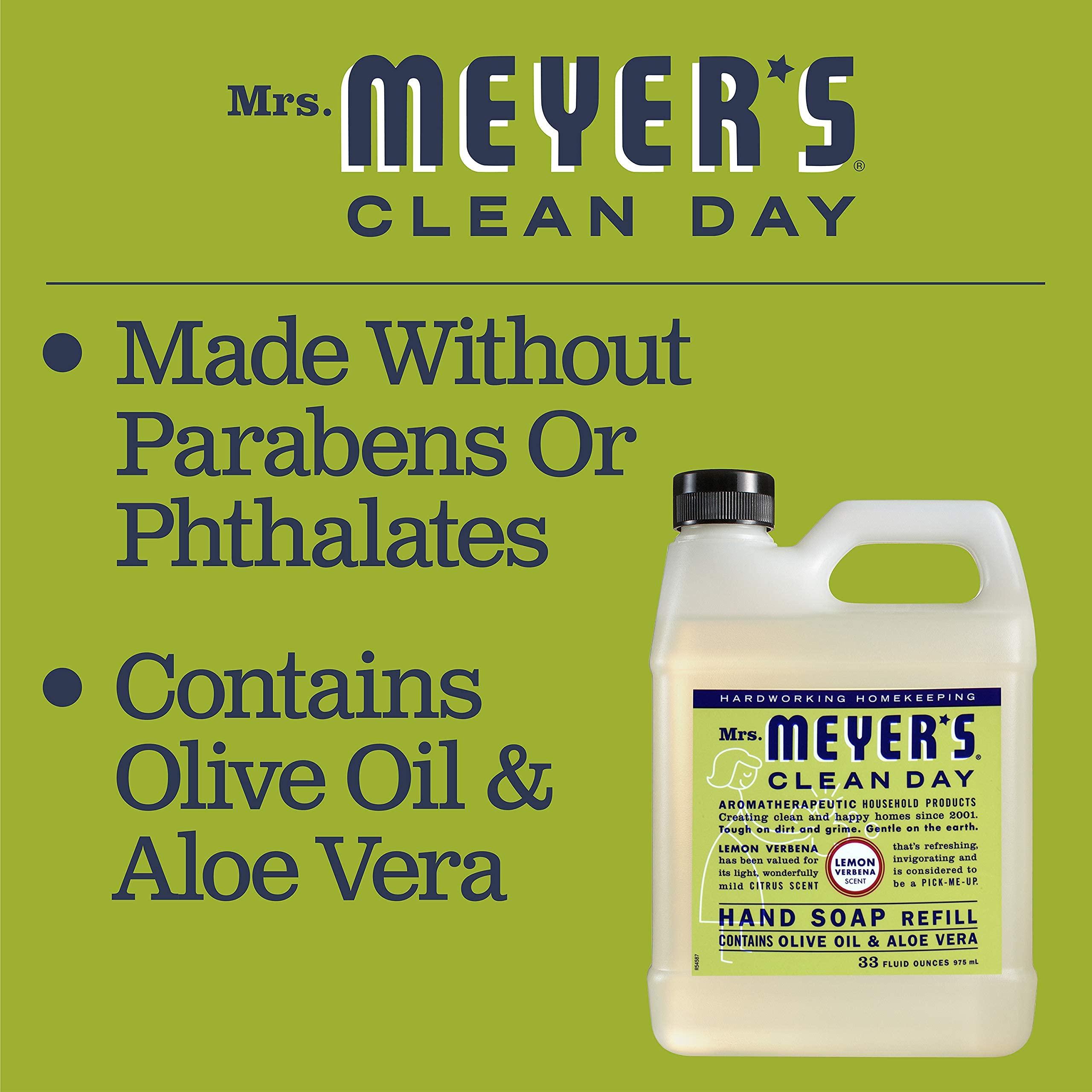 MRS. MEYER'S CLEAN DAY MRS. MEYER\'S CLEAN DAY Liquid Hand Soap Refill Lemon Verbena, 33 Fl Oz (Pack of 2)