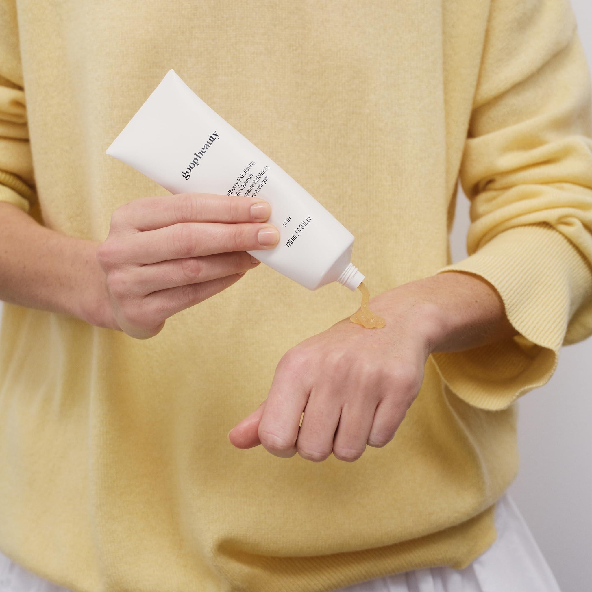 goop goop Beauty Exfoliating Jelly Cleanser | Face Wash to Cleanse, Smooth, & Brighten Skin | Light Citrusy-Vetiver Scent | 4 fl oz | Paraben and Silicone Free