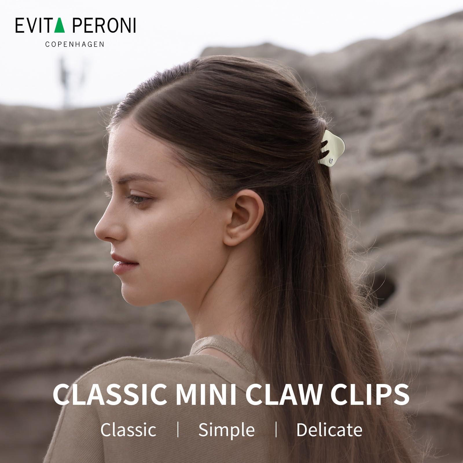EVITA PERONI EVITA PERONI Hair Clip, Classic Small Claw Clip, Colorful Mini Hair Clips Acetate version