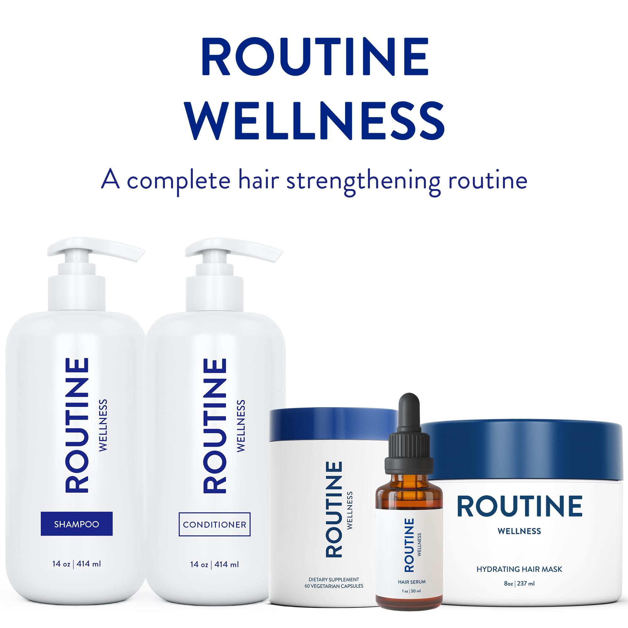 Routine Wellness Routine Wellness Anti-Thinning Shampoo for Thinning Hair - Biotin DHT Blocker Women & Men - Color Safe Shampoo for Hair Loss & Healthy Growth - Coconut & Vanilla - 14oz