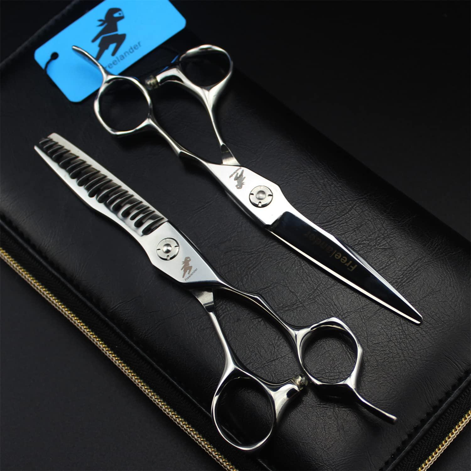 AVCITY Hair Cutting Scissors Set, 6.0 Inch Barber Hair Cutting & Thinning Shears, Barber Salon Hairdressing Shears, Hairdressing Thinning Shears, Japanese Stainless Steel, for Men/Women/Kids/Salon & Home