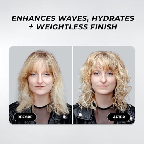 XMONDO XMONDO Hair Wavetech Hydrating Wave Cream, Vegan Formula Wavy Hair Curl Cream with Coconut and Argan Oil for Definition, Breakage Protection, and Hair Hydration, 5 Fl. Oz