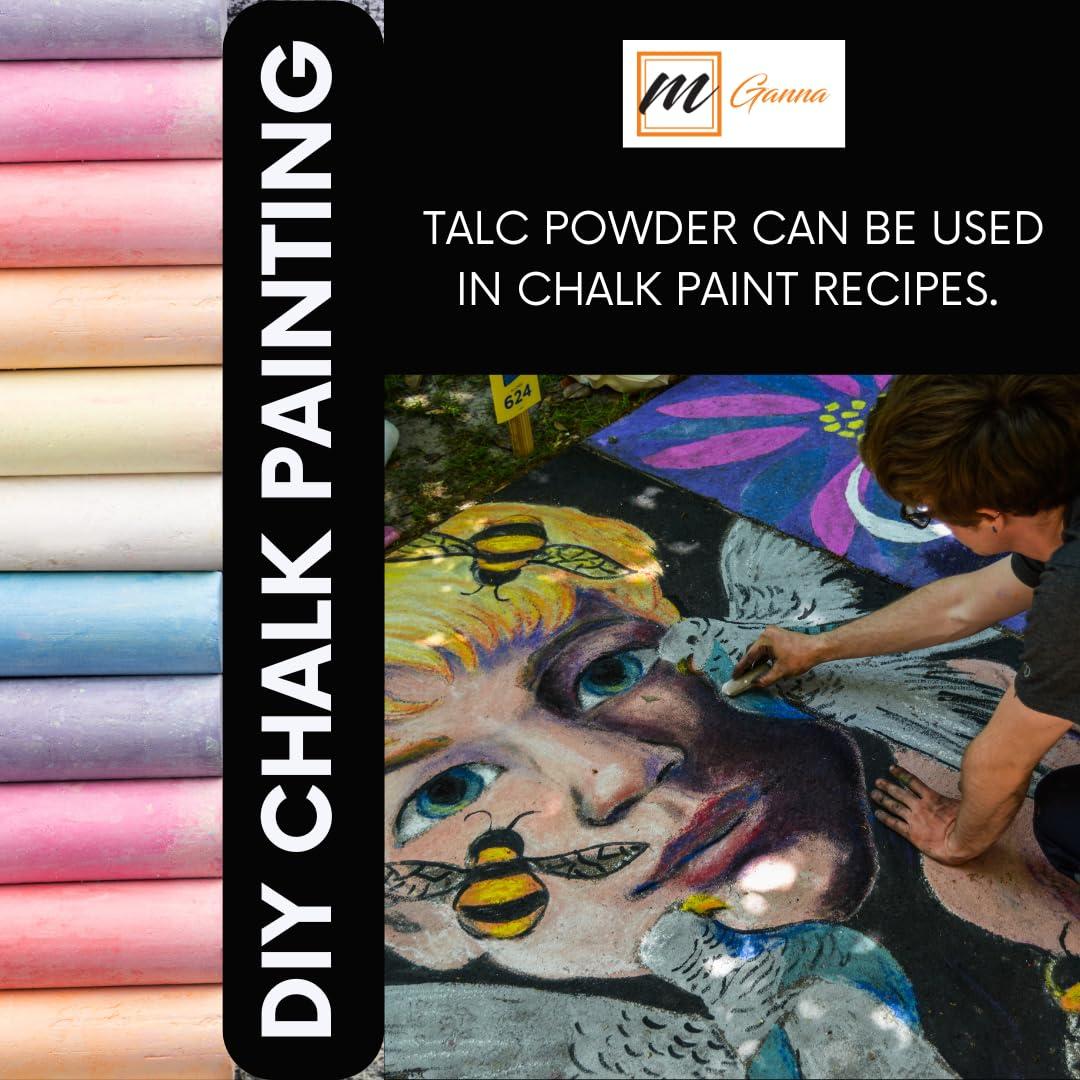 mGanna mGanna 100% Natural Talc Powder for Facial Make-up, Cosmetic Formulations, and Other Industrial Application 1 LBS / 454 GMS