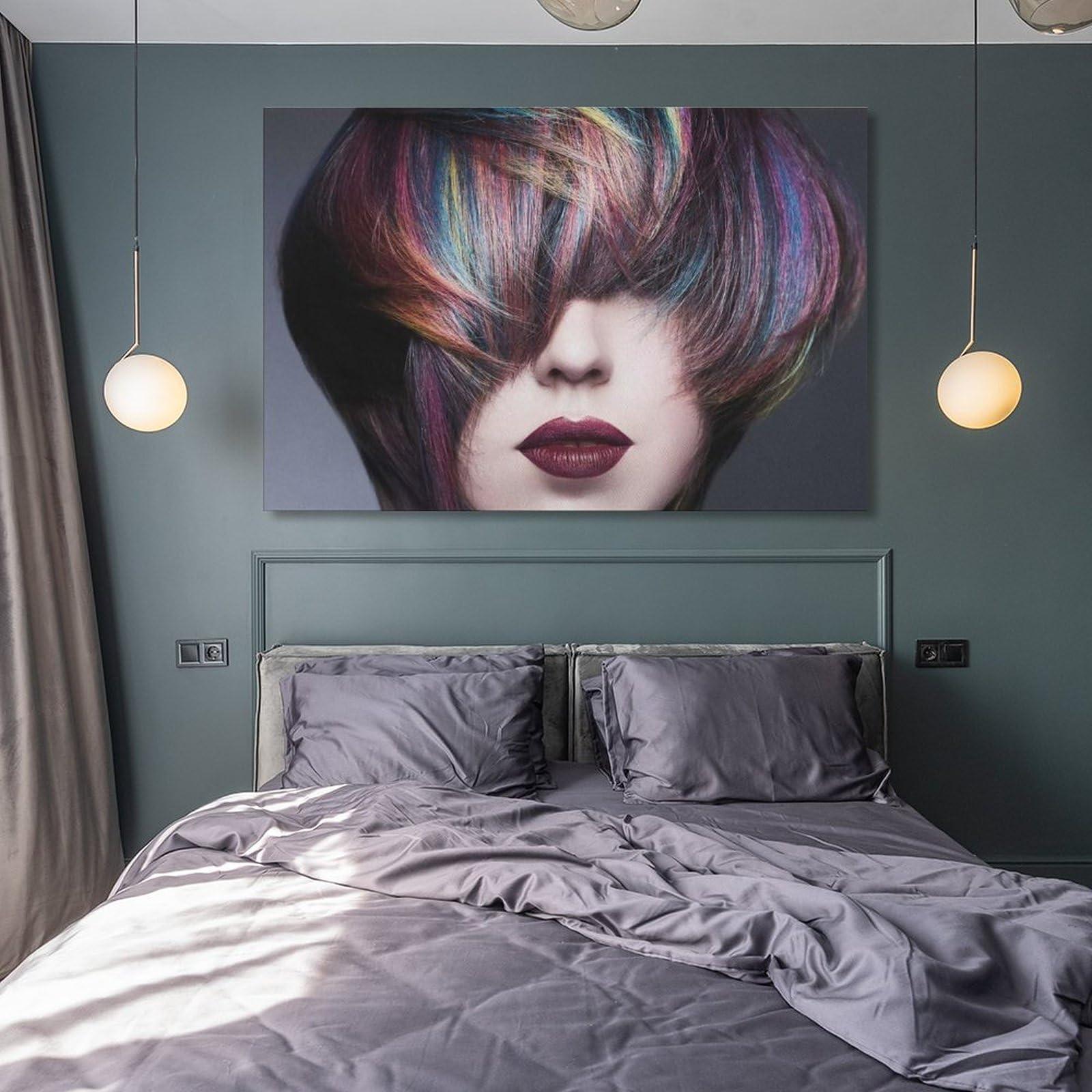 ESyem Hair Salon Posters of Hairstyles Hair Design Salon Hair Salons Barbers Hairdressers And Beauty Salon Wall Art Paintings Canvas Wall Decor Home Decor Living Room Decor Aesthetic Prints 12x18inch(30x45