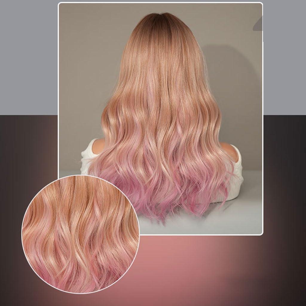 JUNXIAN JUNXIAN Lace Wig 54cm 21.25inch Creative Long Curly Hair Role Play Synthetic Wig Color Hair Piece Women\'s Wig Wigs Women