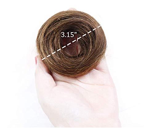 Aimeely Aimeely Mens Human Hair Quicky Hair Bun Stylish Daily Chignon Hair Pieces Brown Black