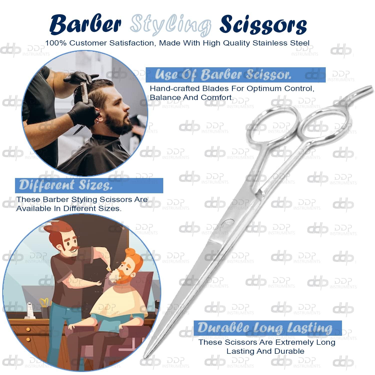 DDP DDP 4 Pairs Ice Tempered Stainless Steel Styling Hair Cutting Scissors Barber Trimming Shears 4.5" 5.5" 6.5" 7.5"