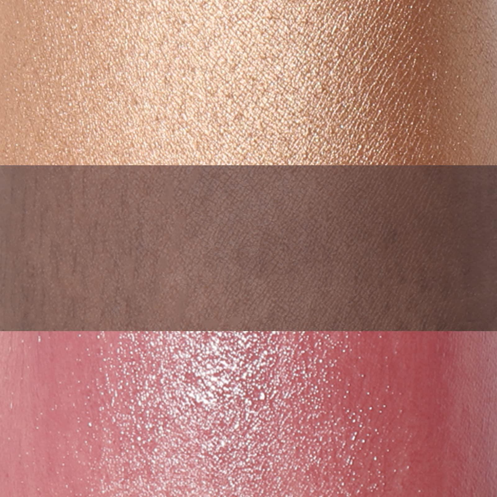 FOCALLURE FOCALLURE 3 Pcs Cream Contour Sticks,Shades with Highlighter & Bronzer & Blush,Non-greasy Long-wear Face Contouring Pen,Easy to Sculpt the Face and Create a Lightweight Finishing Makeup,MEDIUM-DEEP