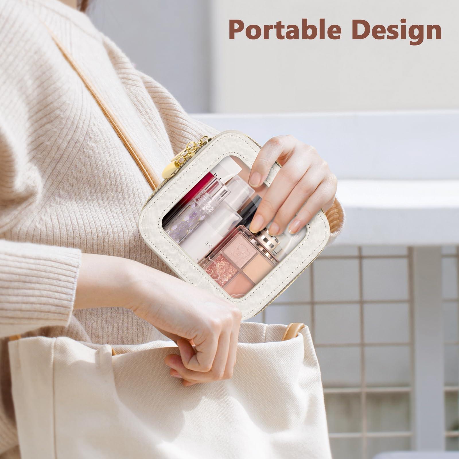 Soimeat Soimeat Small Clear Makeup Bag and Medium Clear Makeup Bag, Waterproof Square Make Up Bag Pouch, Toiletry Bag for Travel, Car and Women