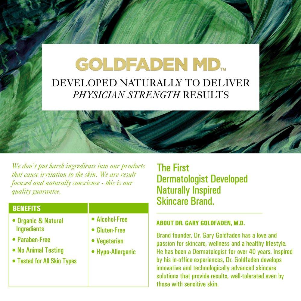 GOLDFADEN MD GOLDFADEN MD Needle-Less Line Smoothing Concentrate for Face & Neck | w/Seaweed Extract, Hyaluronic Acid, Hexapeptides, Organic Red Tea Extract TRIAL .34 Fl Oz