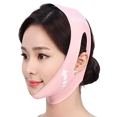 RuBelli RuBelli Beauty Face Premium 2-Step Chin & Cheek Care V Line Shaping Face Masks Lifting, Firming, Slimming and Anti-Aging, Anti-Wrinkle Mask | 7 Hot Sheets, Pink Band | (14 Hot Sheets + 1 Pink Band)