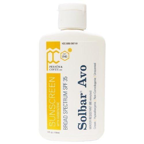 Person & Covey SolBar AVO Sunscreen Lotion SPF 35, Unscented 4 fl oz