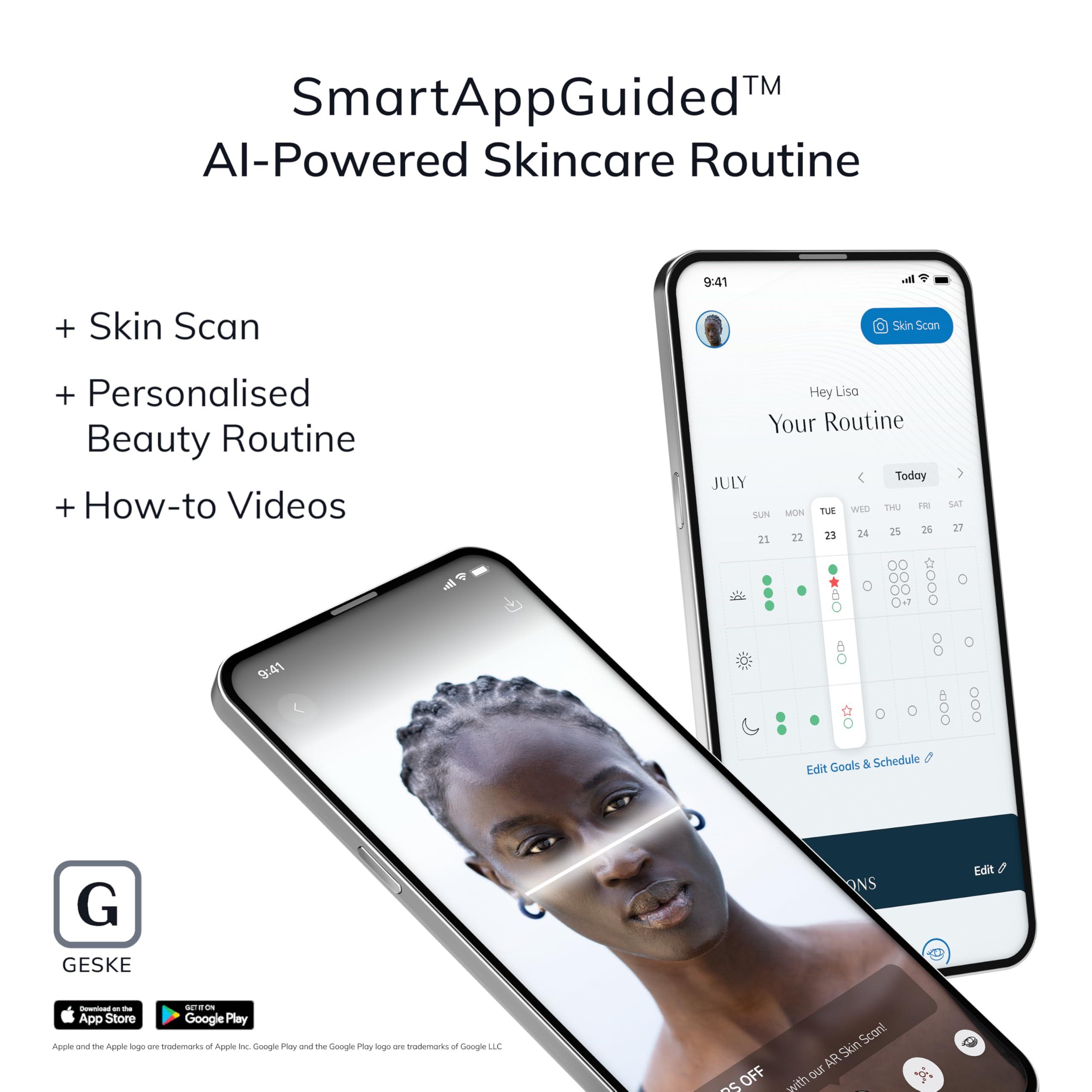 GESKE GESKE SmartAppGuided MicroDermabrasion Blackhead Remover | 7 in 1 | Blackhead Remover | Electric Pore Cleaner | Innovative Vacuum Cup | Beauty Tool | Skin Cleansing Device | Skincare Device