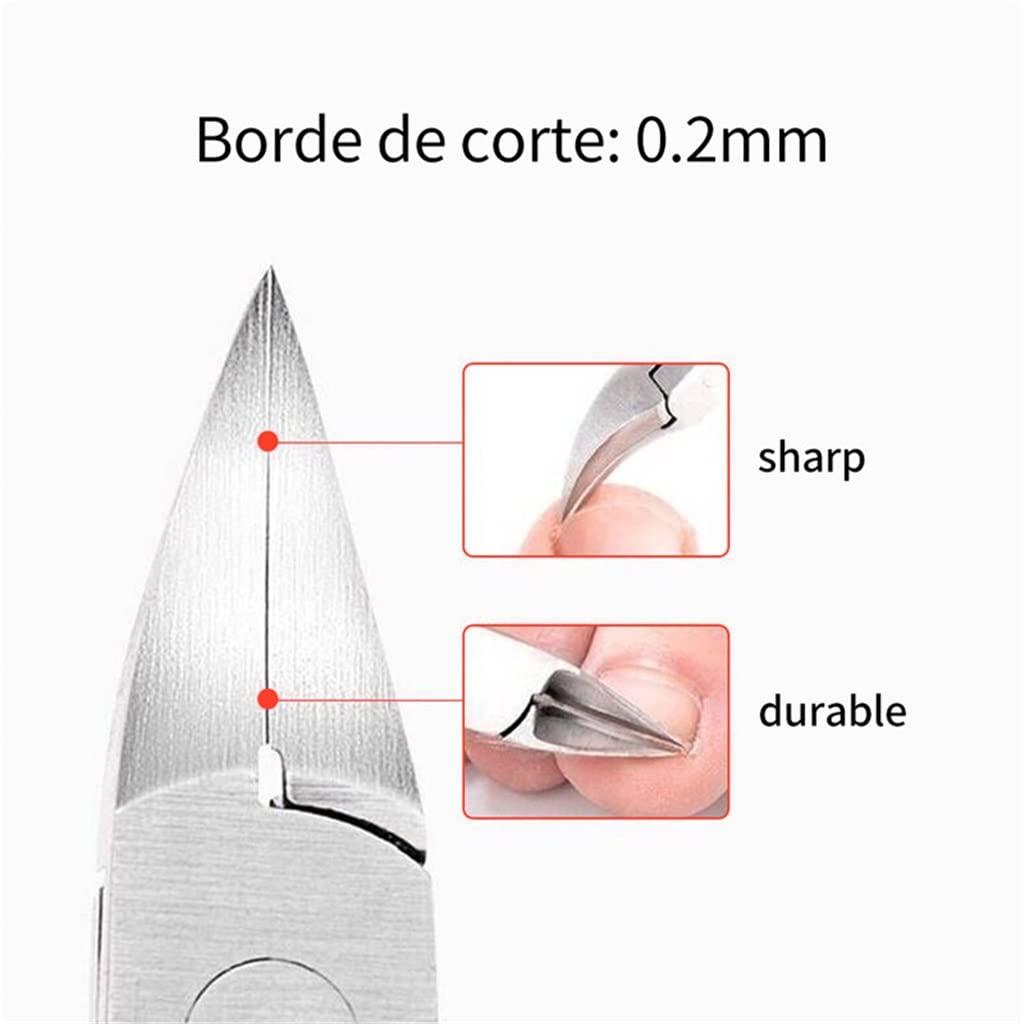 QZDH Toe Nail Clippers Nail Correction Thick Nails Ingrown Toenails Nippers Cutters Dead Skin Dirt Remover Pedicure Care Tool (White-Style,13cm)